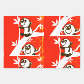 Niedliche Pandas auf einem Bambusbaum   Geschenkpapier Set (Vorderseite)