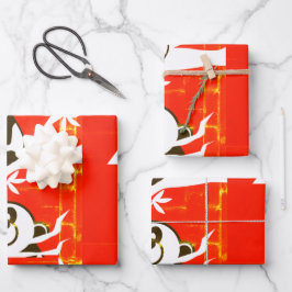 Niedliche Pandas auf einem Bambusbaum   Geschenkpapier Set