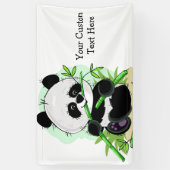Niedliche Pandas-Banner für Text und Farbe Banner (Vertikal)
