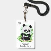 Niedliche Pandas-benutzerdefinierte Abzeichen Ausweis (Vorderseite mit Lanyard)