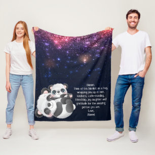 Niedliche Pandas-Blanka für Kinder - kundenspezifi Fleecedecke