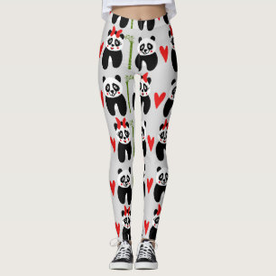 Niedliche Pandas Herz: Kindermuster Leggings