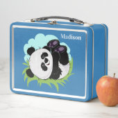 Niedliche Pandas individuelle Name Lunch Box (Beispiel)