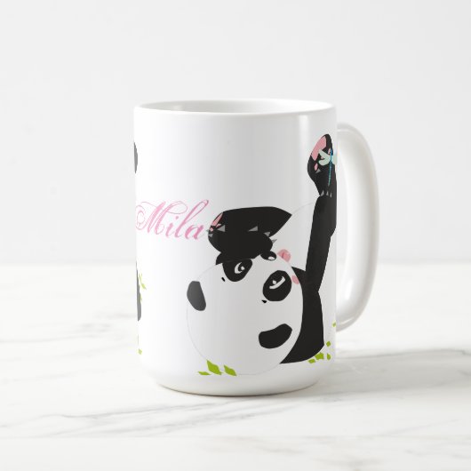 Niedliche Pandas Kaffeetasse (VorderseiteRechts)