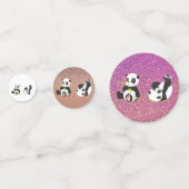 Niedliche Pandas Konfetti (Rückseiten)