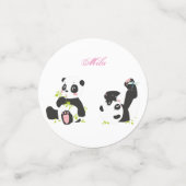 Niedliche Pandas Konfetti (Klein Vorderseite)