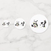 Niedliche Pandas Konfetti (Rückseiten)