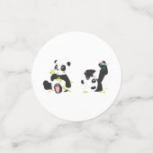 Niedliche Pandas Konfetti (Klein Vorderseite)