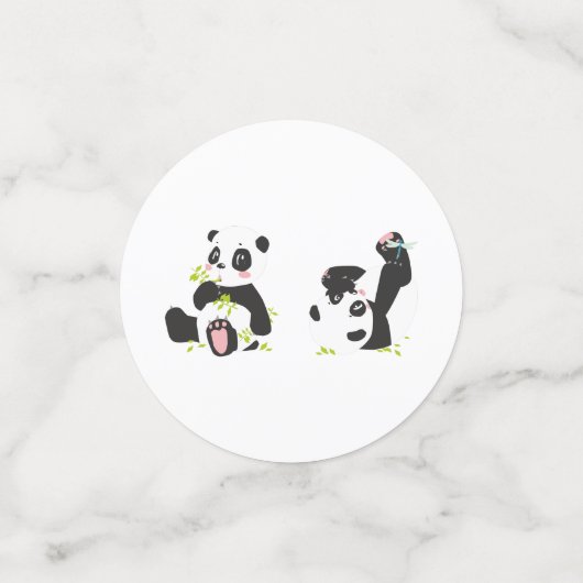 Niedliche Pandas Konfetti (Klein Vorderseite)