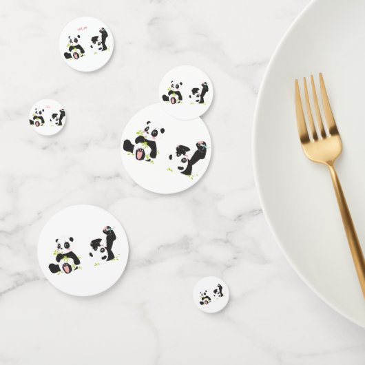 Niedliche Pandas Konfetti (Gruppe)