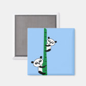 Niedliche Pandas Magnet (Vorderseite/Rückseite)