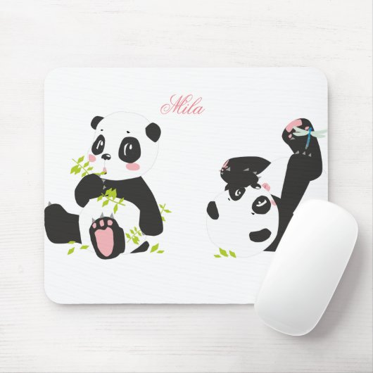 Niedliche Pandas Mousepad (Mit Mouse)