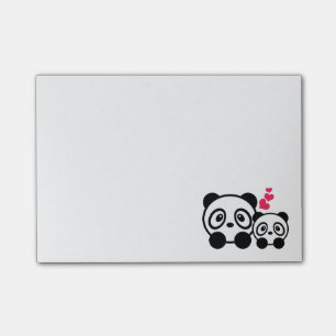Niedliche Pandas Post-it Klebezettel