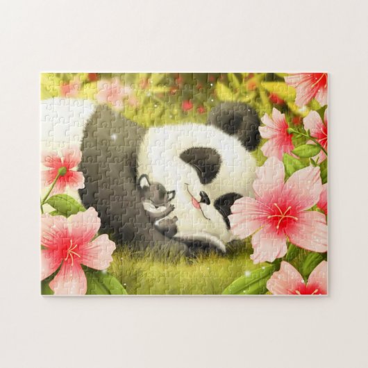 Niedliche Pandas Puzzle (Horizontal)