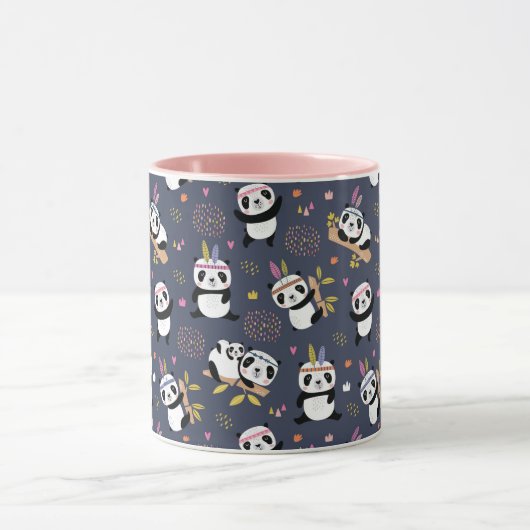 Niedliche Pandas-Tasse Tasse (Zentrum)