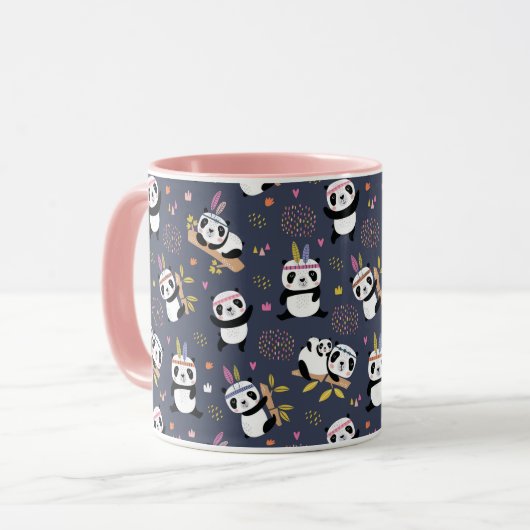 Niedliche Pandas-Tasse Tasse (Vorderseite Links)