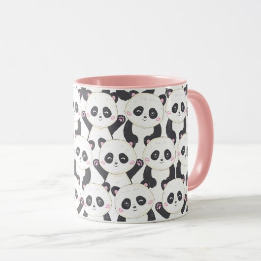 Niedliche Pandas-Tasse Tasse (VorderseiteRechts)
