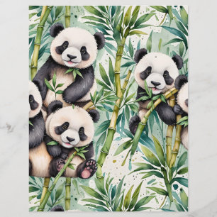 Niedliche Pandas und Bamboo