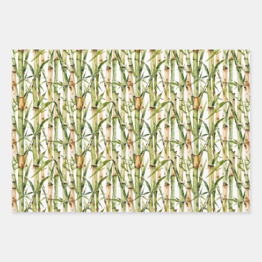 Niedliche Pandas und Bamboo Geschenkpapier Set (Vorderseite 2)