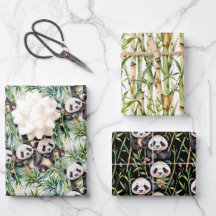 Niedliche Pandas und Bamboo