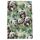 Niedliche Pandas und Bamboo Mittlere Geschenktüte (Vorderseite)