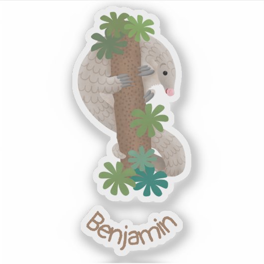 Niedliche Pangolin-Vorführung Aufkleber (Vorderseite)