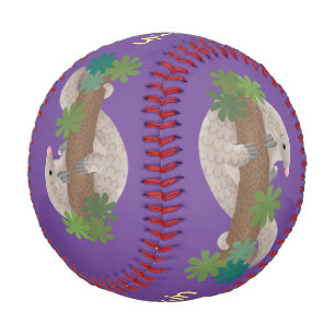 Niedliche Pangolin-Vorführung Baseball