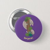 Niedliche Pangolin-Vorführung Button (Vorne & Hinten)