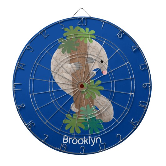 Niedliche Pangolin-Vorführung Dartscheibe (vorne)