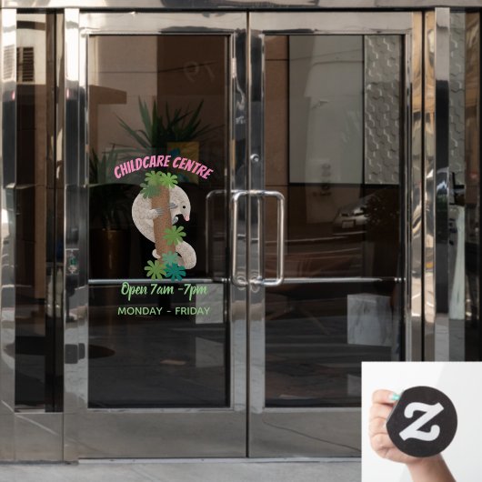 Niedliche Pangolin-Vorführung Fensteraufkleber (Büro Tür)