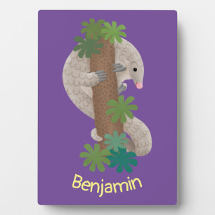 Niedliche Pangolin-Vorführung Fotoplatte