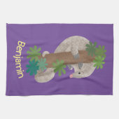 Niedliche Pangolin-Vorführung Geschirrtuch (Horizontal)