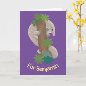 Niedliche Pangolin-Vorführung Karte (Gelbe Blume)