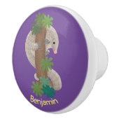 Niedliche Pangolin-Vorführung Keramikknauf (Rechts)