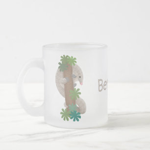Niedliche Pangolin-Vorführung Mattglastasse