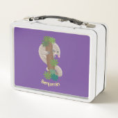 Niedliche Pangolin-Vorführung Metall Brotdose (Rückseite)