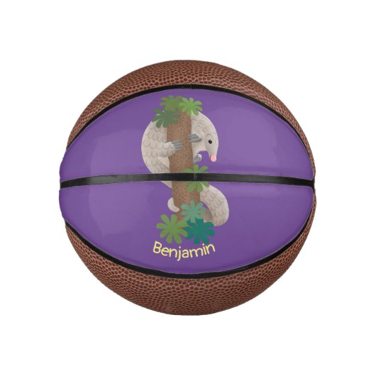 Niedliche Pangolin-Vorführung Mini Basketball (Vorderseite)