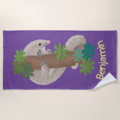 Niedliche Pangolin-Vorführung Strandtuch (Vorderseite)
