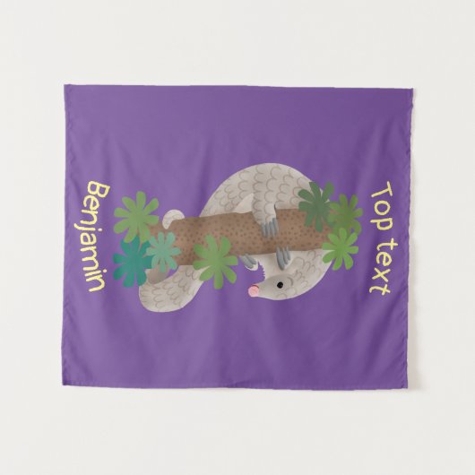 Niedliche Pangolin-Vorführung Wandteppich (Vorderseite (Horizontal))