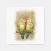 Niedliche Papageien. 21 Serviette (Vorderseite)
