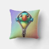 Niedliche Papageienkinder Kissen (Rückseite)