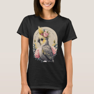 Niedliche Papageienvögel-Blume Kronenvögel T-Shirt