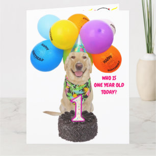 Niedliche Päpferkarte 1 Jahr Geburtstag Karte