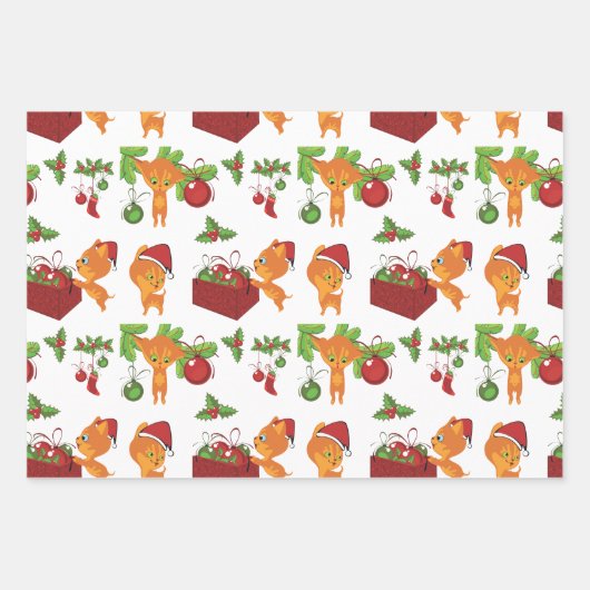 Niedliche Papierblätter für Haustiere, Kätzchen un Geschenkpapier Set (Vorderseite 3)