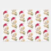 Niedliche Papierblätter für Weihnachtsmäntel Geschenkpapier Set (Vorderseite 3)