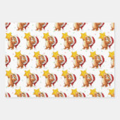 Niedliche Papierblätter für Weihnachtsmäntel Geschenkpapier Set (Vorderseite 2)