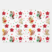 Niedliche Papierblätter für Weihnachtsmäntel Geschenkpapier Set (Vorderseite)