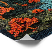 Niedliche Papierkunst Forest Poster (Ecke)