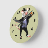 Niedliche PapierMaus, die tanzende Cartoon Maus Runde Wanduhr (Winkel)
