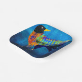 Niedliche Papierplatte des Halloween Crow Square Pappteller (Gewinkelt)